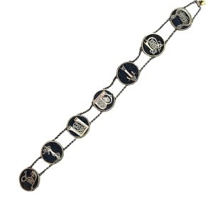 Extremely rare Antique CELTIC Choker Necklace, carved Bog Oak and Brass, Probably Victorian